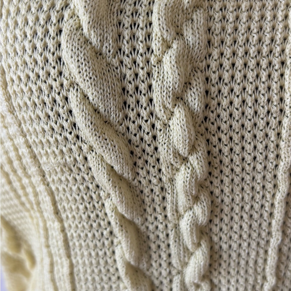 Zara Light Yellow Knit Crop Top with Ruffles - Picture 3 of 4